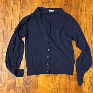 GAP Women's Navy Button-Up Cardigan